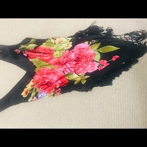 Beaded floral Cache tunic